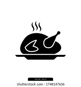 Chicken Icon Vector Illustration Logo Template 