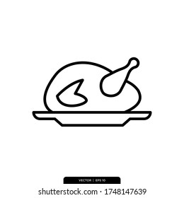 Chicken Icon Vector Illustration Logo Template 
