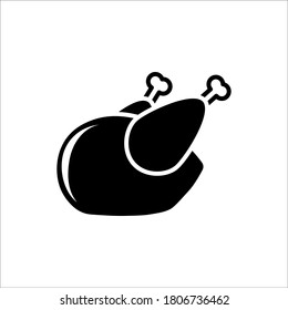 Ilustración vectorial de icono de pollo. Icono plano de calidad superior en estilo moderno.