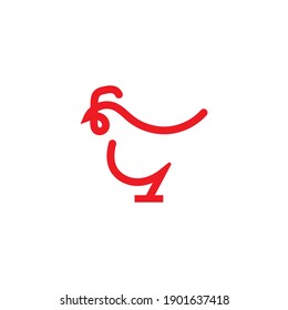 chicken icon vector illustration template design