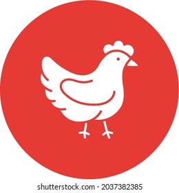 Chicken icon vector image. Can also be used for Village. Suitable for mobile apps, web apps and print media.