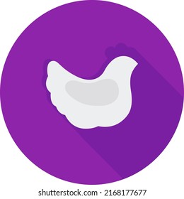 Imagen vectorial de icono de pollo. También se puede usar en Village. Adecuado para aplicaciones móviles, aplicaciones web y medios impresos.