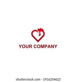 chicken icon vector logo design. chicken template quality logo symbol inspiration