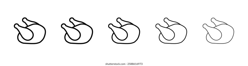 Chicken icon Vector logo sign