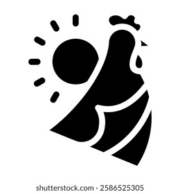 Chicken icon vector pixel perfect