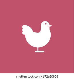 chicken icon. vector sign symbol on white background