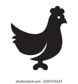 chicken icon, vector chicken silhouette
