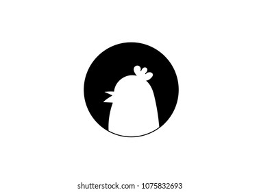 chicken icon, vector chicken silhouette, isolated chicken silhouette