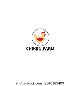 chicken icon, vector chicken simple logo, isolated chicken farm logo
