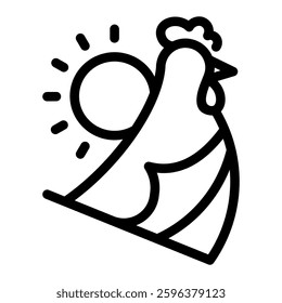 Chicken icon vector for your needs