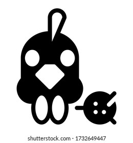 Chicken. Icons in glyph and pixel style are perfect. Suitable for website design, logos, applications and UI.