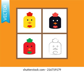 chicken icon/symbol vector