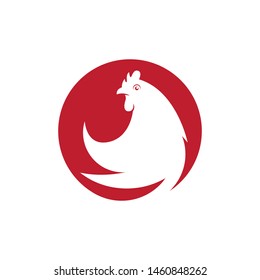 chicken illustration icon vector design template