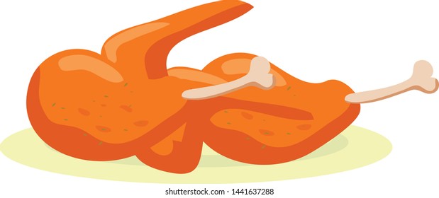 chicken isolated on white background. illustration vector