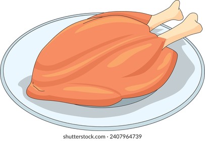 Chicken isolated on white background