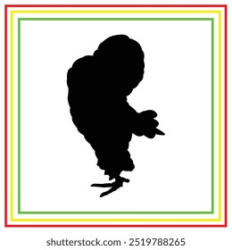 design de vetor de silhueta de kate de frango