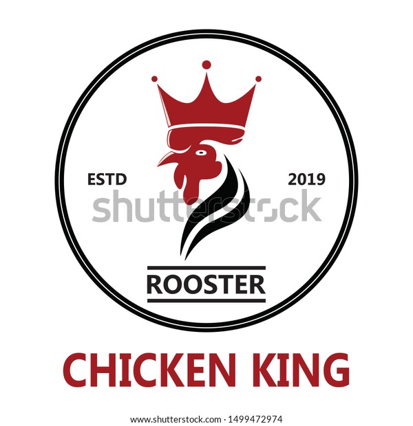Chicken King Logo Suitable Chicken Farms Stock Vector (Royalty Free ...