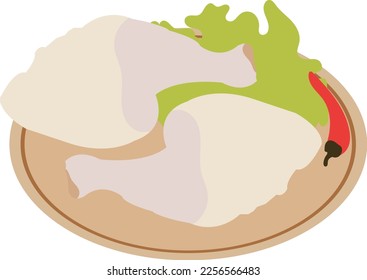 chicken lag vector art illustration 