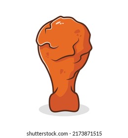 Chicken Leg Fried Crispy Vector Design illustration element asset for content perfect for fast food business brand logo packaging editable