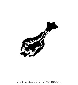chicken leg Hand-drawn vector illustration