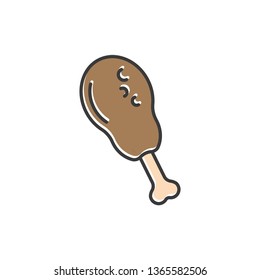 Chicken leg icon