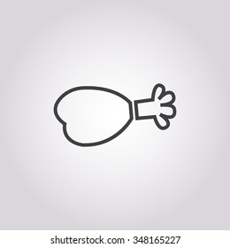 Chicken leg icon. 