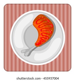 Chicken leg icon