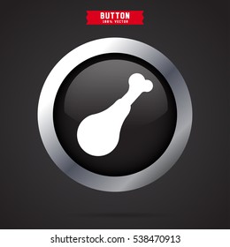 chicken leg  icon for bbq