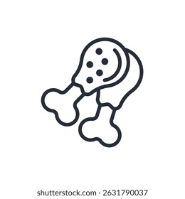chicken leg icon collection .design style with background