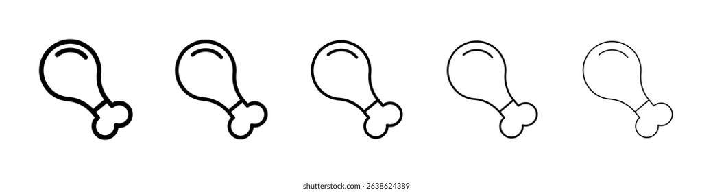 Chicken leg icon concept. graphic design, logo, Web, UI.