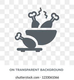 Chicken leg icon. Chicken leg design concept from Restaurant collection. Simple element vector illustration on transparent background.