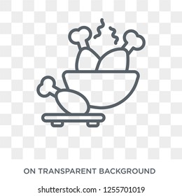 Chicken leg icon. Chicken leg design concept from Restaurant collection. Simple element vector illustration on transparent background.