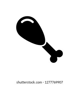 Chicken leg icon food vector