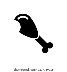 Chicken leg icon food vector