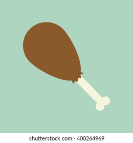 Chicken leg icon. Fried Chicken. Vector illustration