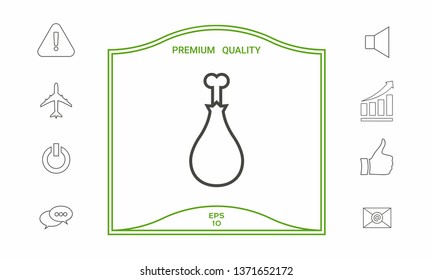 Chicken leg icon. Graphic elements for your design