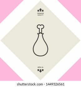 Chicken leg icon. Graphic elements for your design