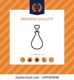 Chicken leg icon. Graphic elements for your design