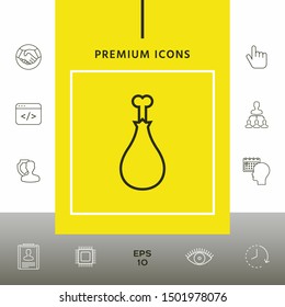 Chicken leg icon. Graphic elements for your design