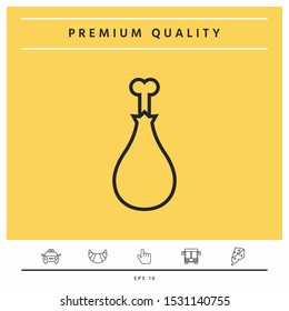 Chicken leg icon. Graphic elements for your design