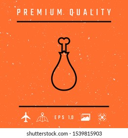Chicken leg icon. Graphic elements for your design