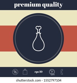 Chicken leg icon. Graphic elements for your design