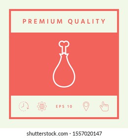 Chicken leg icon. Graphic elements for your design