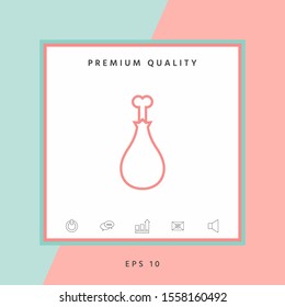 Chicken leg icon. Graphic elements for your design