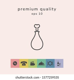 Chicken leg icon. Graphic elements for your design