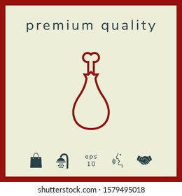 Chicken leg icon. Graphic elements for your design