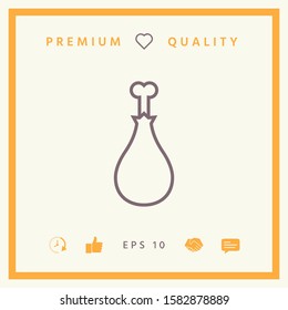 Chicken leg icon. Graphic elements for your design