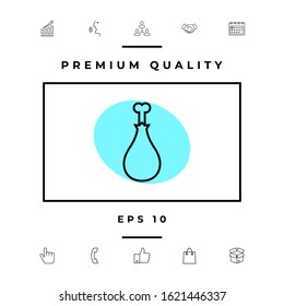 Chicken leg icon. Graphic elements for your design