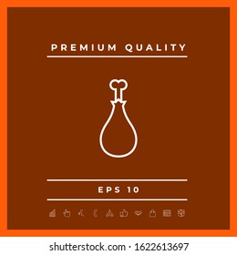 Chicken leg icon. Graphic elements for your design