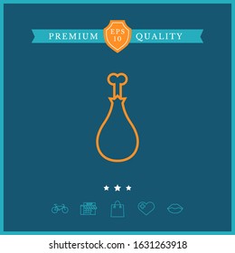 Chicken leg icon. Graphic elements for your design